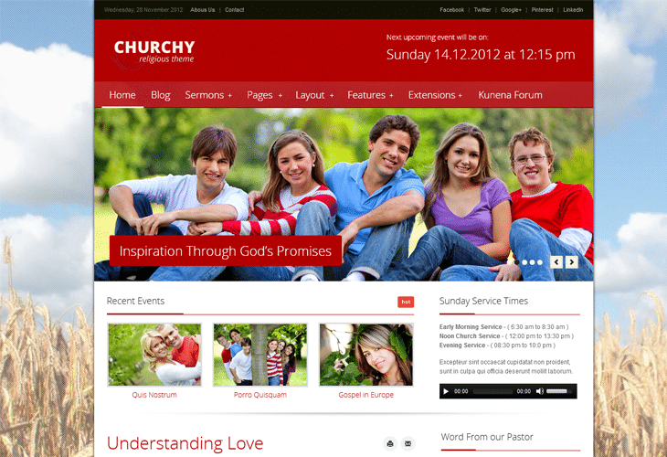 Churchy - Joomla Church Template