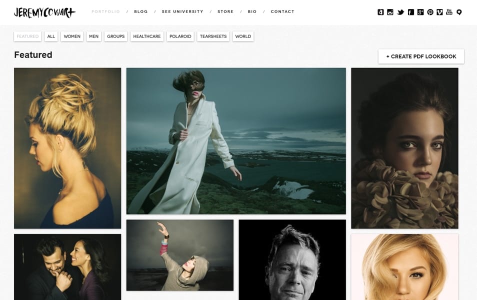 Attractive Inspirational Photography Portfolio Websites 1 Jeremy Cowart