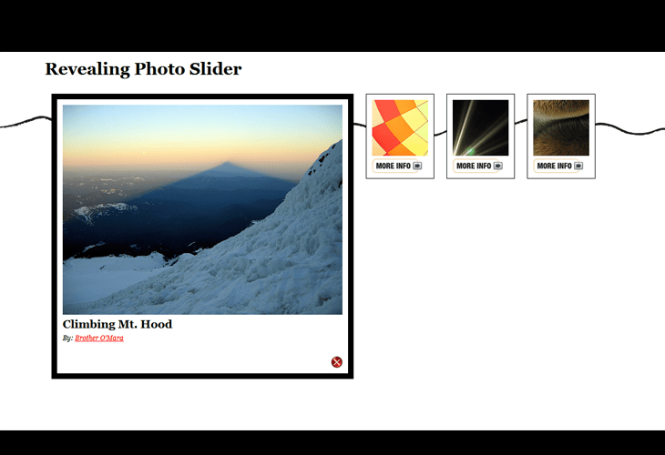 35 Best Responsive jQuery Slider Plugins 24 Learning jQuery: Revealing Photo Slider