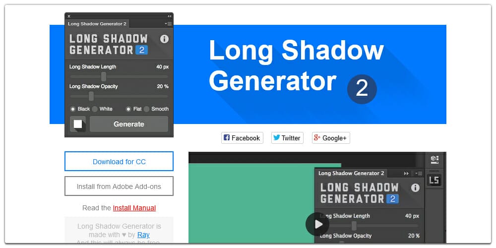 Ultimate Collection of Adobe Photoshop Plugins 6 Long Shadow Generator 2