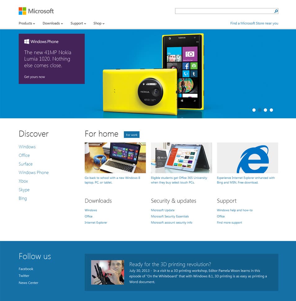Microsoft Metro Style Website