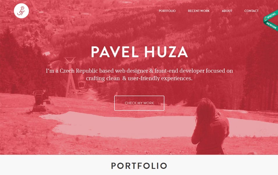 Beautiful Portfolio Website Designs for Inspiration 9 Pavel Huza