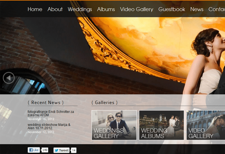 Attractive Inspirational Photography Portfolio Websites 14 Reflexion Weddings