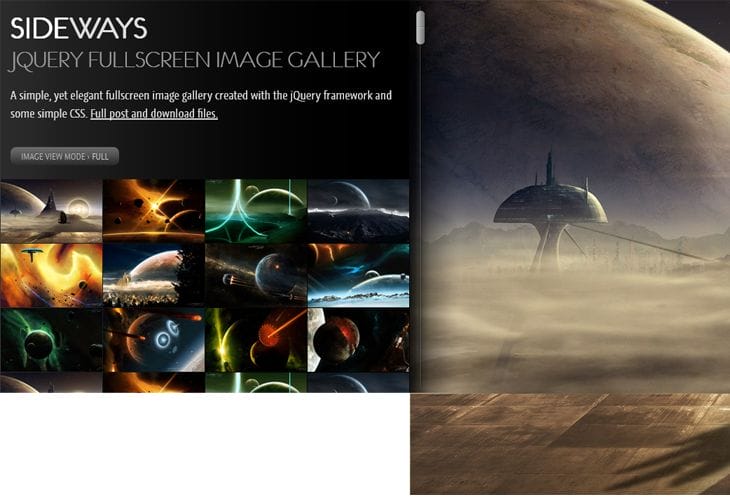 SIDEWAYS – jQuery fullscreen image gallery