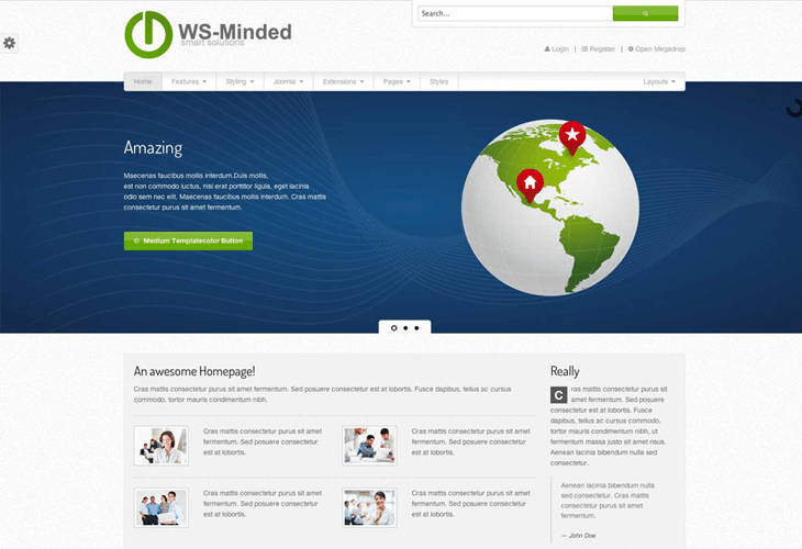 WS-Minded - Responsive Joomla Template