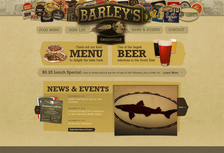barleys-gville Retro Style Website Designs