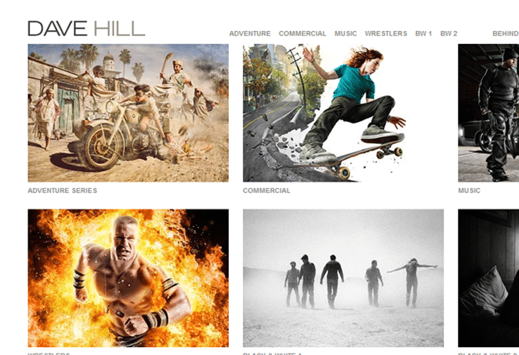 Attractive Inspirational Photography Portfolio Websites 6 davehillphoto
