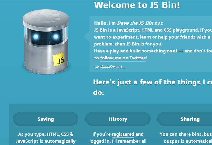 jsbin Best Online Code Editors for Developers 4
