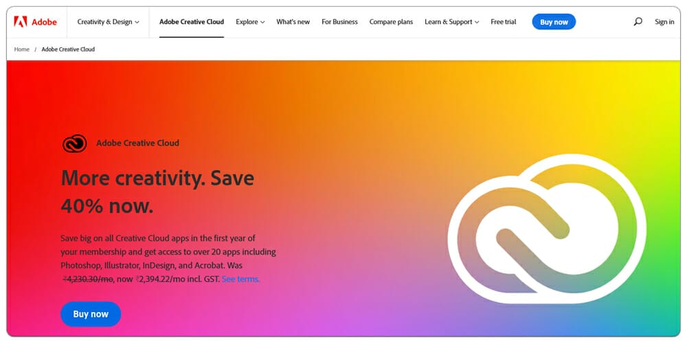 30 Inspirational Software and Application Websites 1 Adobe Creative Cloud