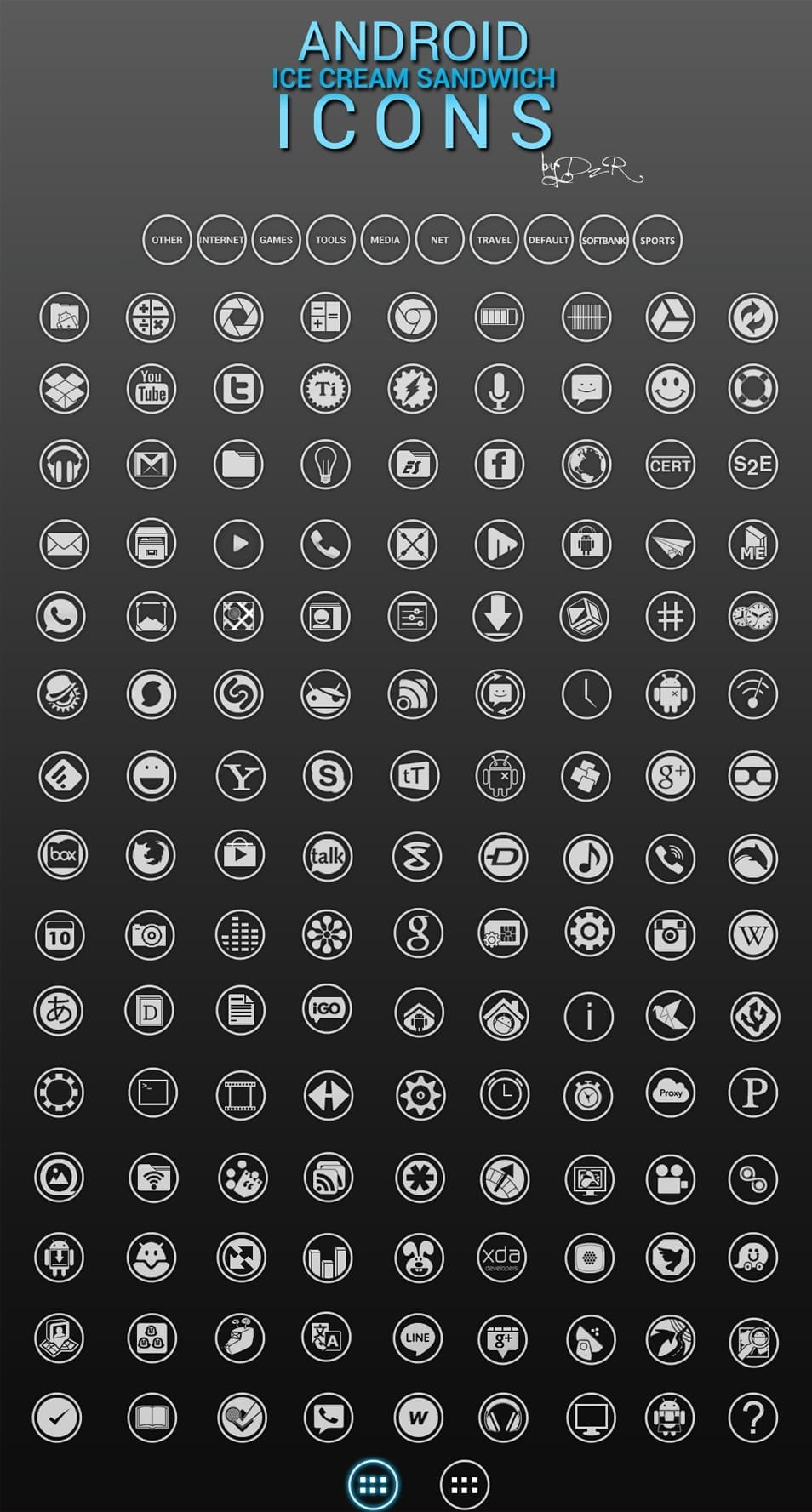20 Beautiful Icon Sets for Android 9 Android Ice Cream Sandwich Icons v3.1
