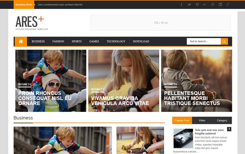150+ Free Responsive Magazine Style Blogger Templates 2025 150 Ares Responsive Blogger Template