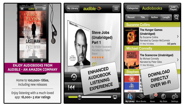 Best 50 Free Book Apps for iPad, iPhone and iPod of 2012 8 Audiobooks from Audible