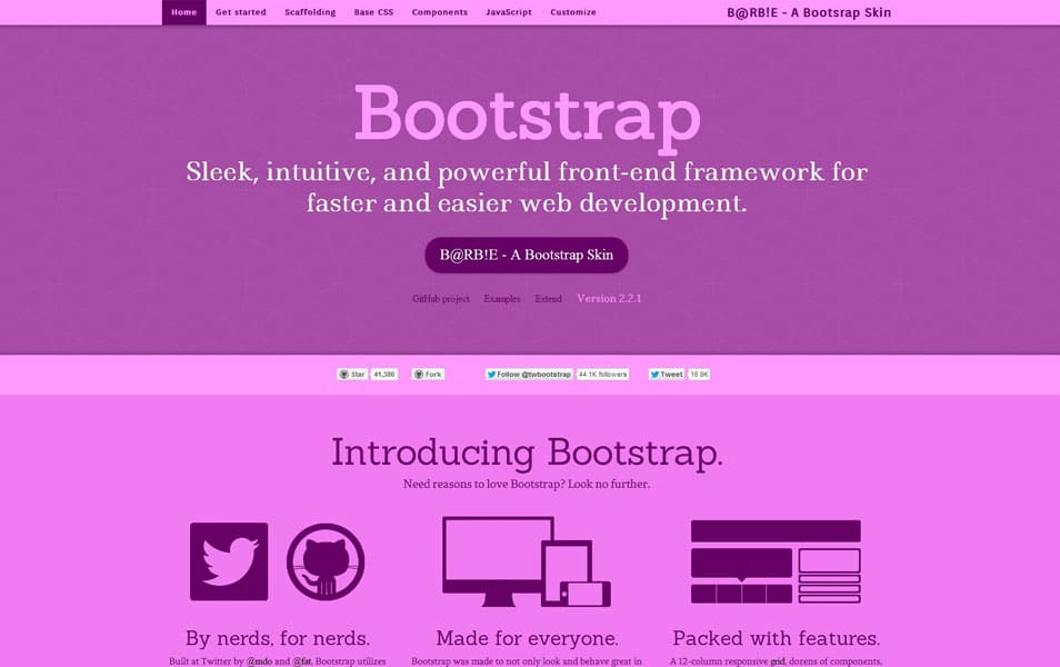 25 Best Collection of Responsive Premium Bootstrap Skin 5 Barbie - A Bootstrap Skin