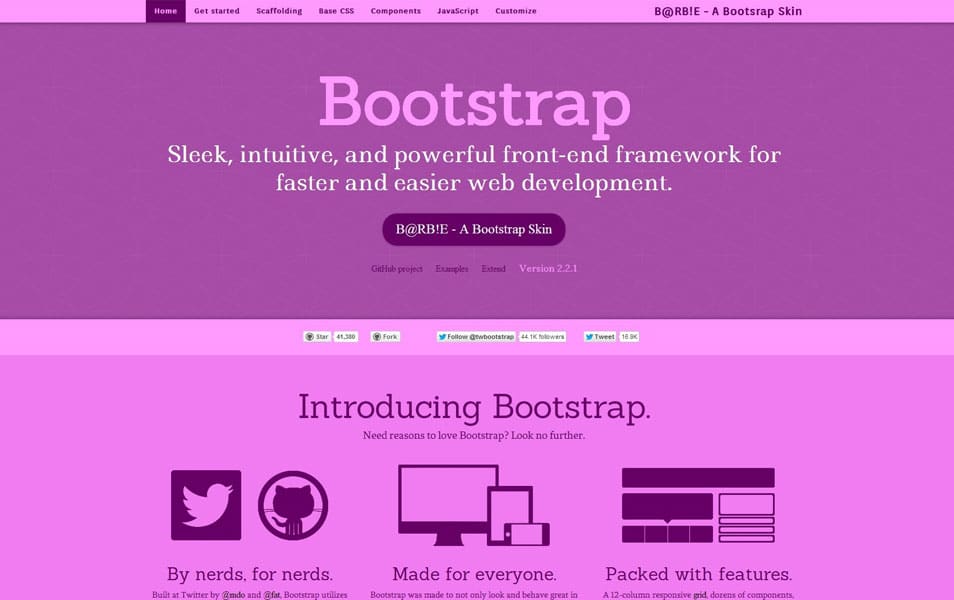 Barbie - A Bootstrap Skin