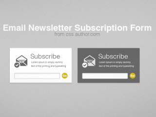 Beautiful Free Email Newsletter Subscription Form PSD Download
