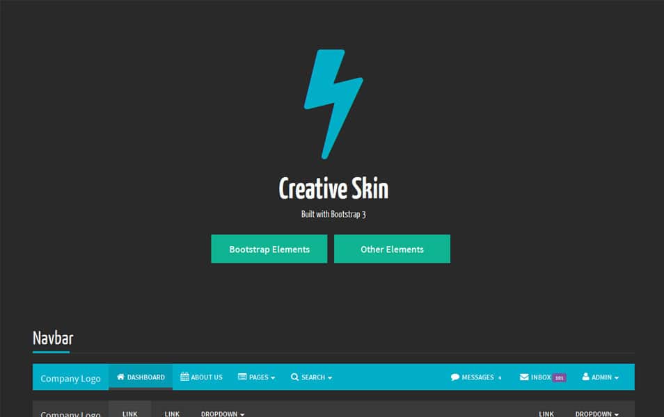 Creative Bootstrap Skin