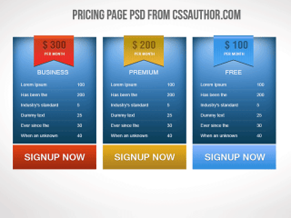 Creative Pricing Page Design for Free Download