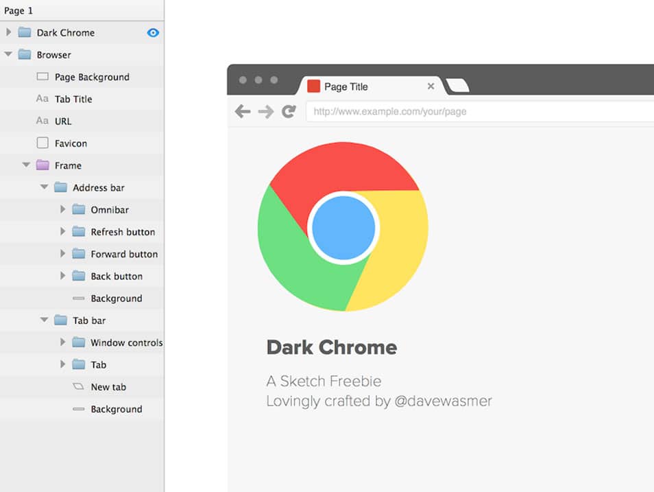 Dark Chrome Sketch Freebie