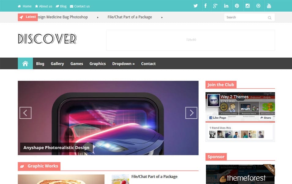 Discover Responsive Blogger Template