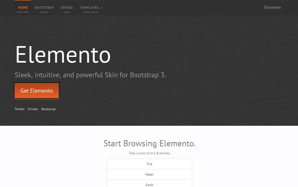 25 Best Collection of Responsive Premium Bootstrap Skin 2 Elemento - Bootstrap Skin