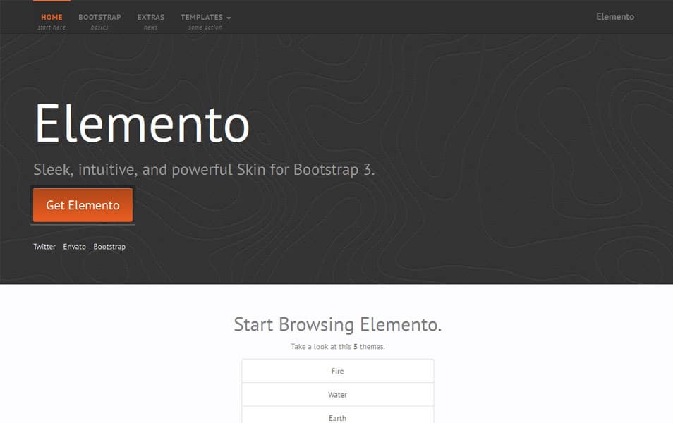 Elemento - Bootstrap Skin