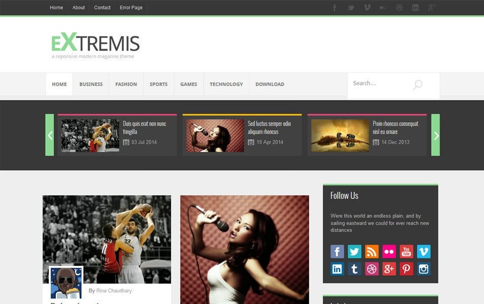 Extremis Responsive Blogger Template