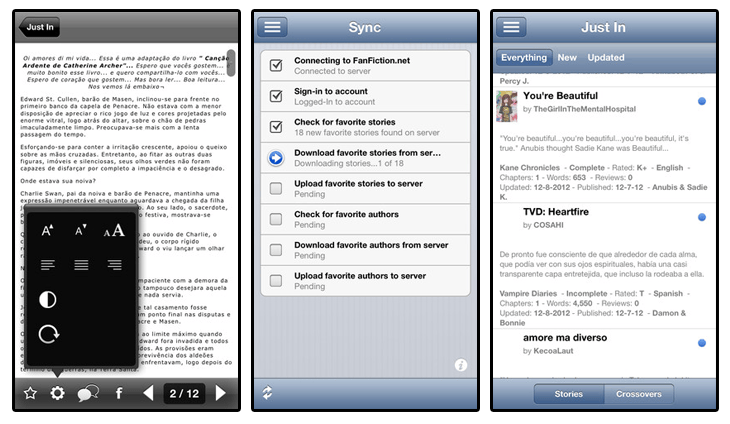 Best 50 Free Book Apps for iPad, iPhone and iPod of 2012 33 FanFiction