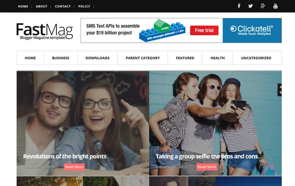 150+ Free Responsive Magazine Style Blogger Templates 2025 123 Fast Mag Responsive Blogger Template