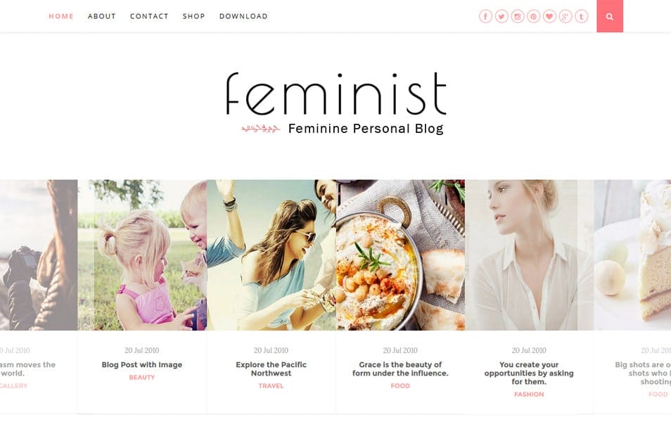 150+ Free Responsive Magazine Style Blogger Templates 2025 111 Feminist Clean Responsive Blogger Template