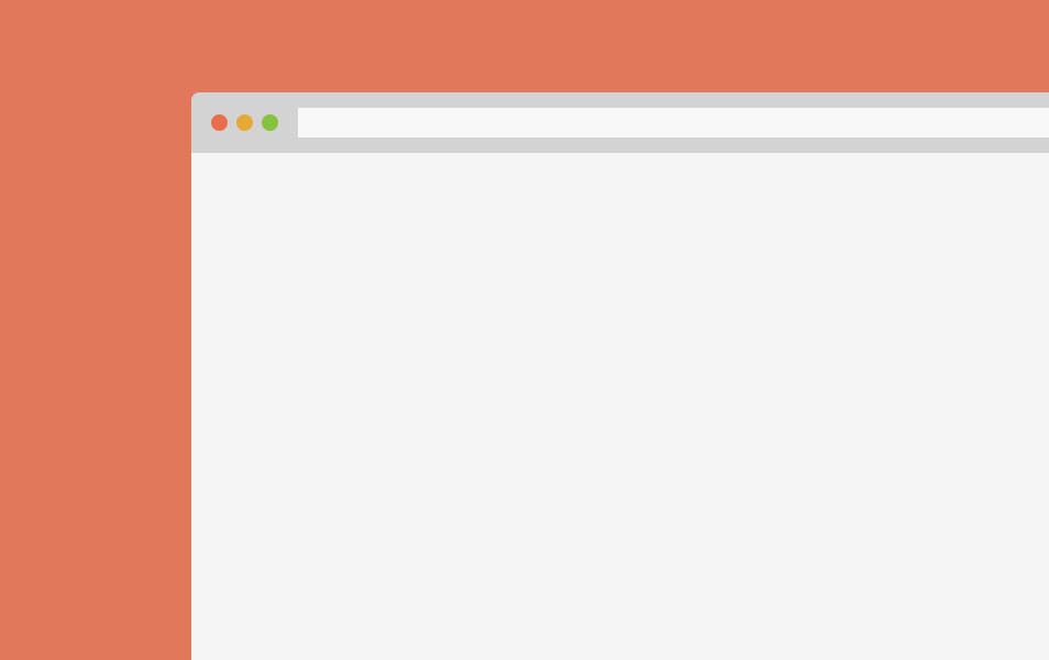 Flat minimal Browser Mockup