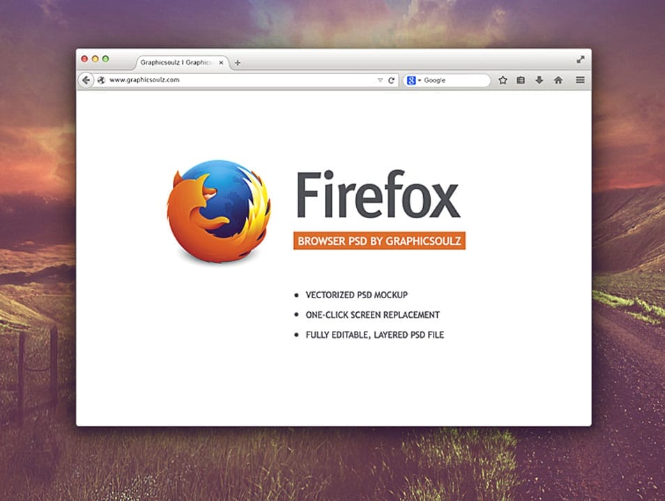 Free Firefox Browser Mockup