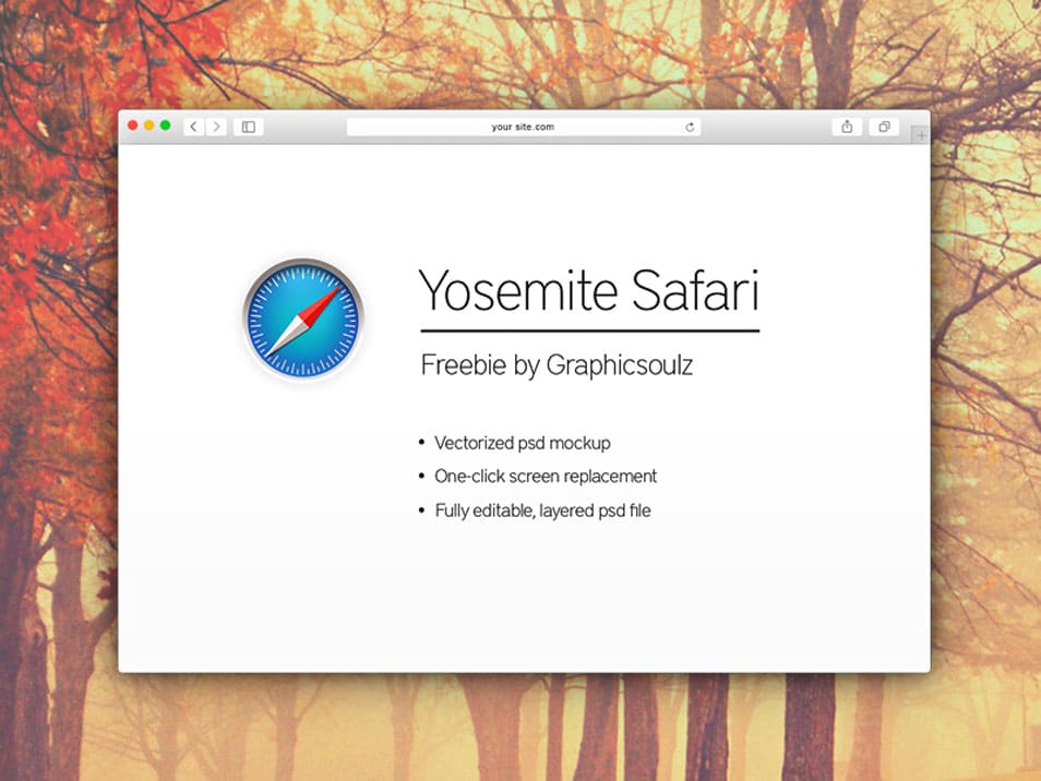 Free Yosemite Safari Mockup