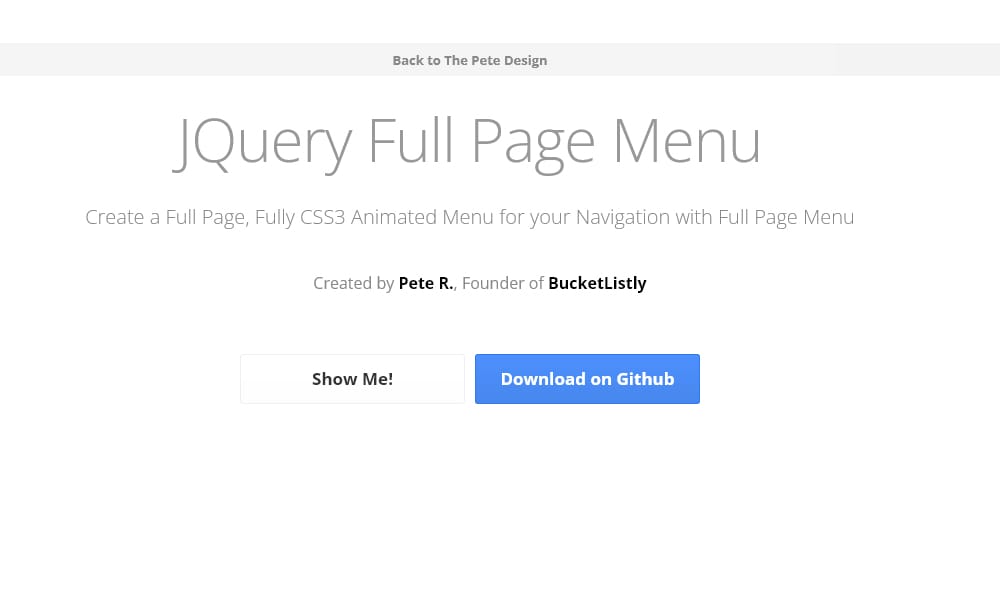 30 Excellent jQuery Plugins for Navigation and Menus 8 Full Page Menu