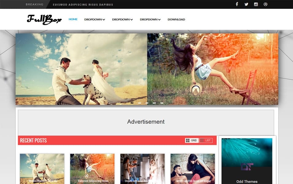 FullBox Responsive Magazine Blogger Template