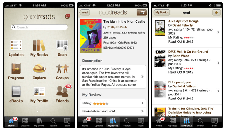 Best 50 Free Book Apps for iPad, iPhone and iPod of 2012 14 Goodreads