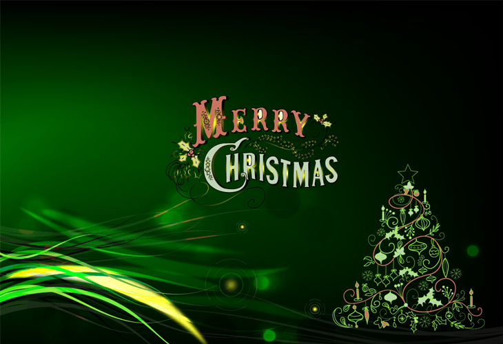 Green-Merry-Christmas Christmas Wallpapers