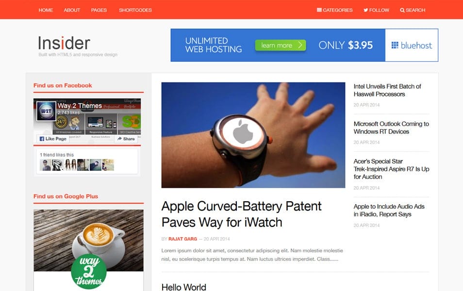 150+ Free Responsive Magazine Style Blogger Templates 2025 145 Insider Responsive Blogger Template