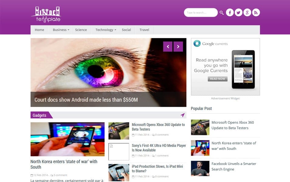 150+ Free Responsive Magazine Style Blogger Templates 2025 148 Kinder Responsive Magazine Blogger Template