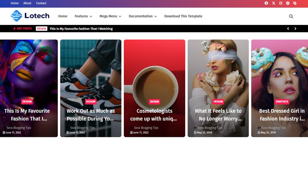 150+ Free Responsive Magazine Style Blogger Templates 2025 1 LoTech Blogger Template