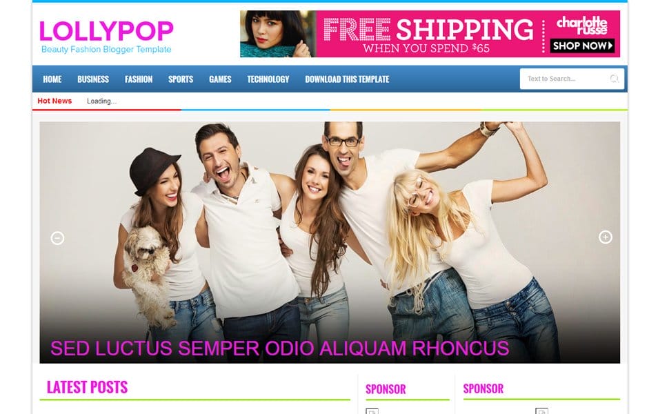 150+ Free Responsive Magazine Style Blogger Templates 2025 132 LollyPop Magazine Blogger Template