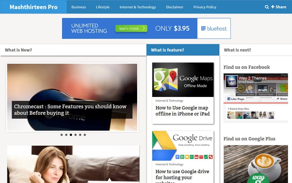150+ Free Responsive Magazine Style Blogger Templates 2025 149 Mashthirteen Responsive Blogger Template