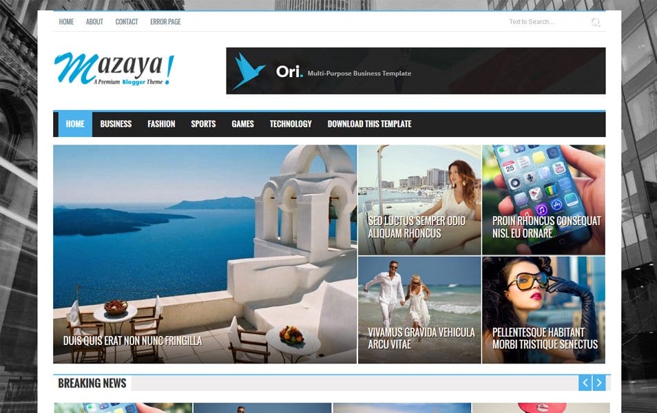 150+ Free Responsive Magazine Style Blogger Templates 2025 130 Mazaya Magazine Style Blogger Template