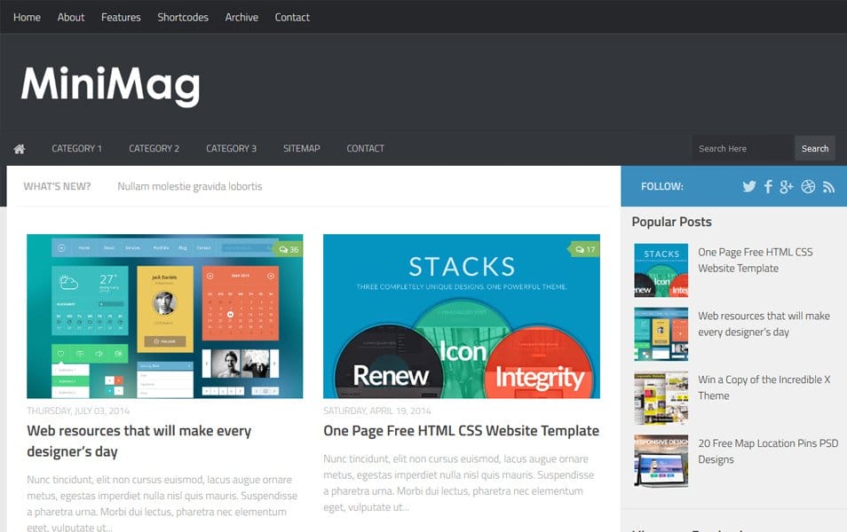 150+ Free Responsive Magazine Style Blogger Templates 2025 122 MiniMag Responsive Blogger Template