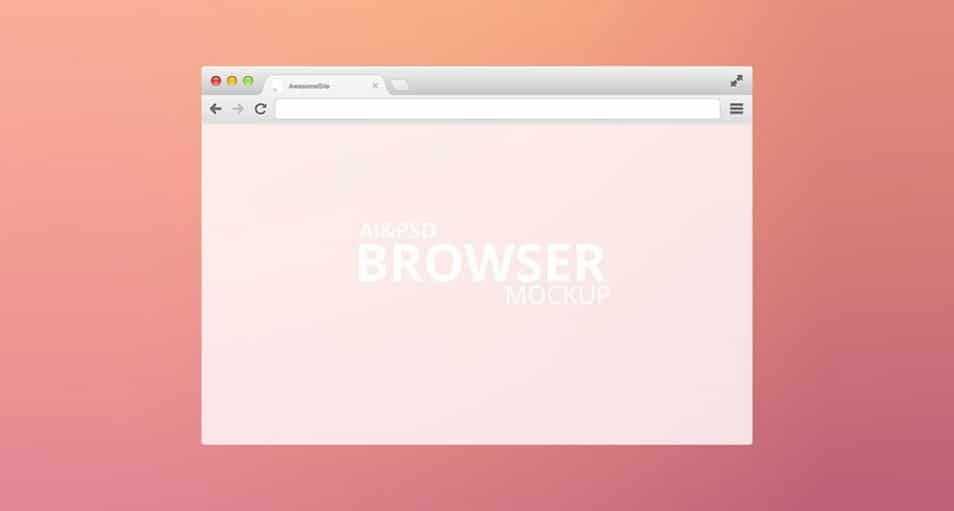 Modern Browser PSD MockUp