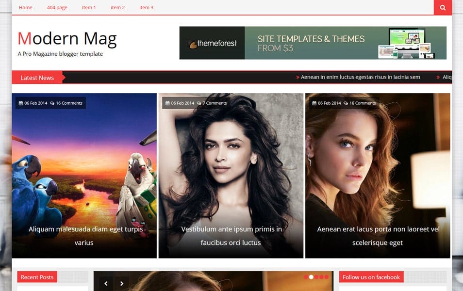 150+ Free Responsive Magazine Style Blogger Templates 2025 157 Modern Mag Responsive Blogger Template