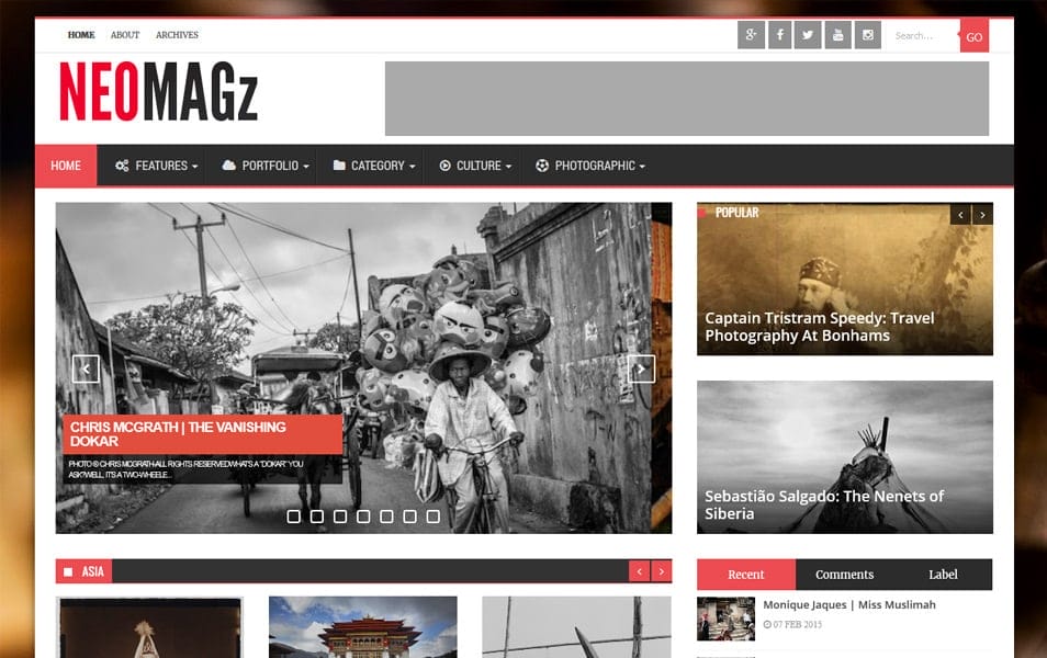 NEOMAGz Responsive Magazine Blogger Template