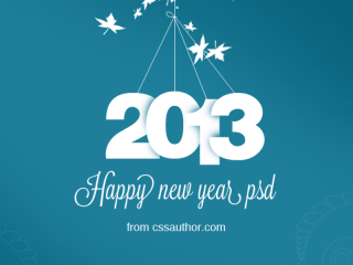 New Year Greeting Card PSD Free Download