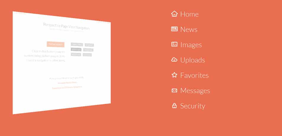 Perspective Page View Navigation