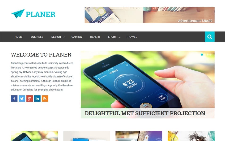 Planer Responsive Blogger Template