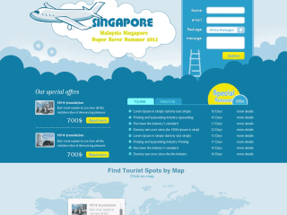 Premium Travel Web design Template PSD for free